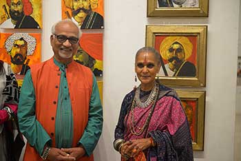 Kalpana Gandhi at Jehangir for the inauguration - 26th February 2014,  Jehangir Art Gallery, Mumbai.