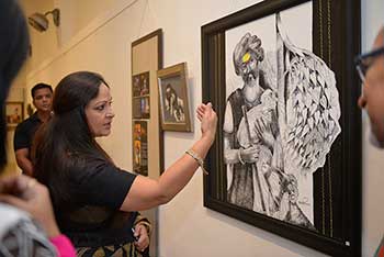 Rati Agnihotri at the inauguration - 26th February 2014,  Jehangir Art Gallery, Mumbai.